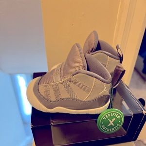 Jordan cool grey crib shoe